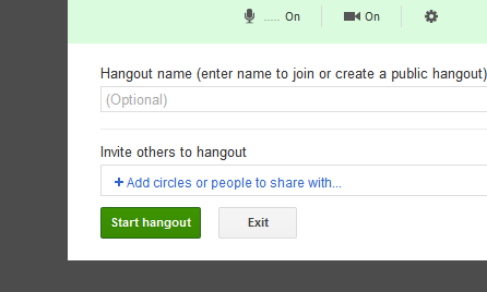 Start Hangouts - Button Start Hangouts - Button