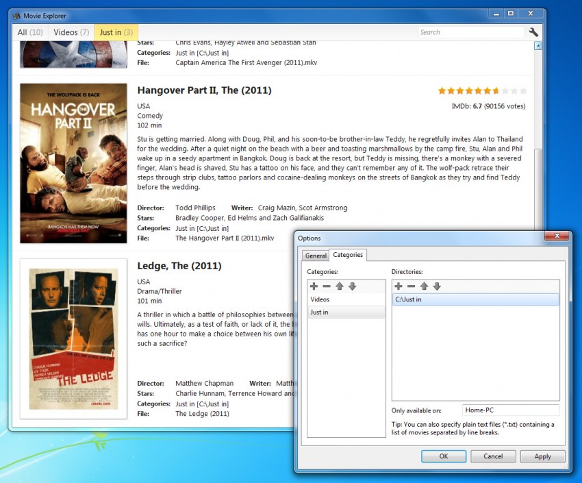 Movie Explorer for Windows