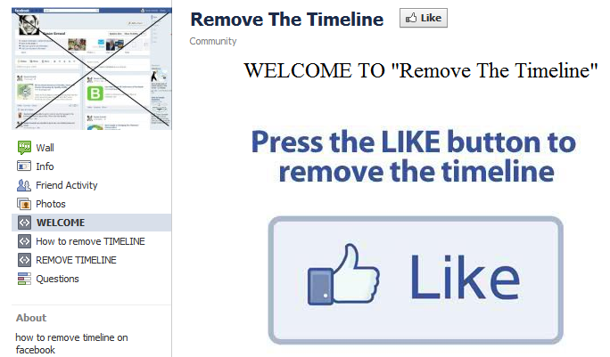 Scam - Remove Facebook Timeline