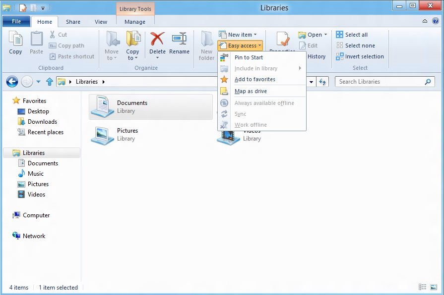 Ribbon - Pin to Start - Windows 8