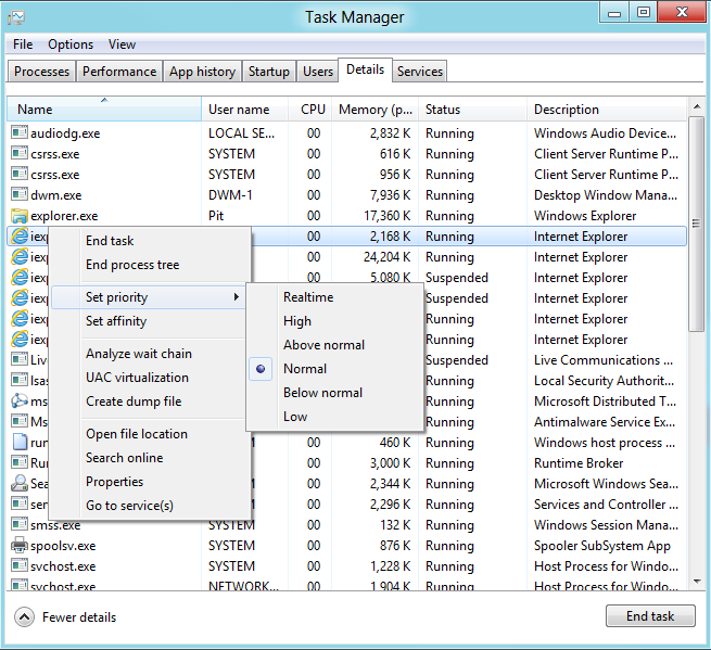 Details - Task Manager - Windows 8 Details - Task Manager - Windows 8