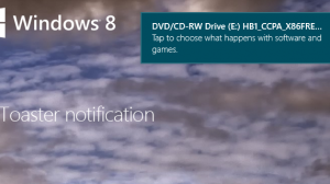 Toaster Notification - Windows 8
