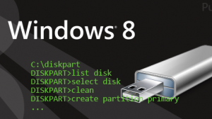 Command line bootable USB Windows 8