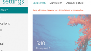 Prevent changing lock screen image Windows 8