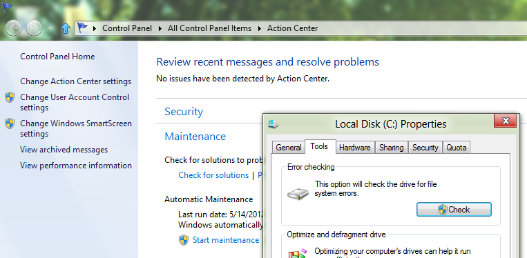 CHKDSK in Windows 8