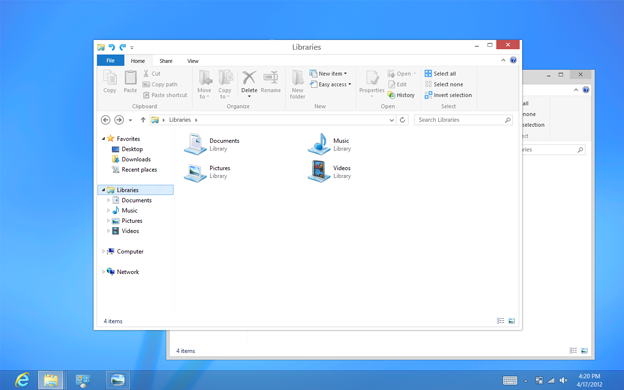 Windows 8 flatten desktop