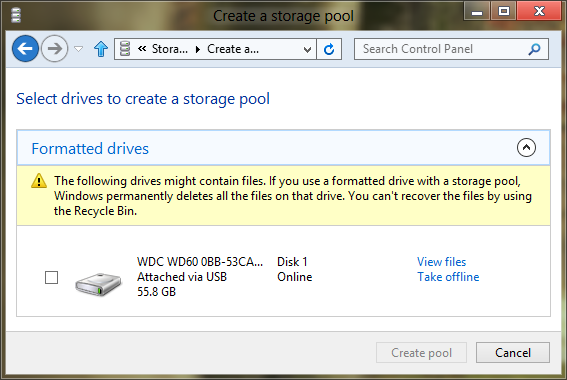 Create a storage pool Create a storage pool