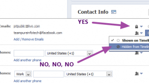Facebook Changed default email address