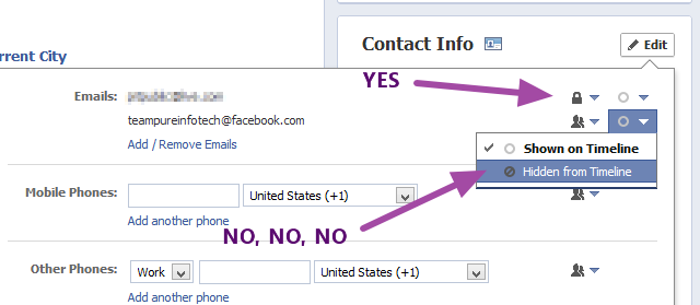 Facebook Changed default email address
