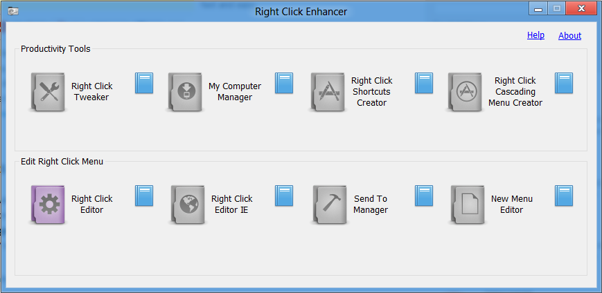 RC Enhancer user interface RC Enhancer user interface