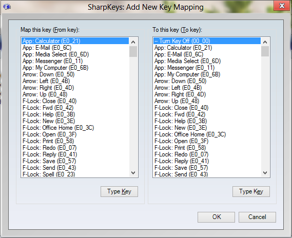 Key mapping Setting key mapping