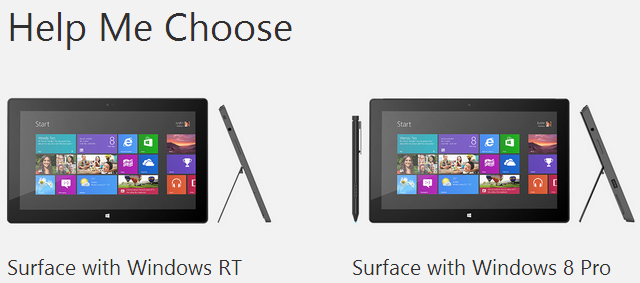 Win 8 versus RT