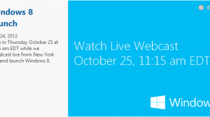 Windows 8 launch live webcast