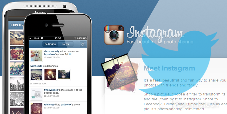 Instagram and Twitter