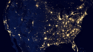 Planet Earth at night