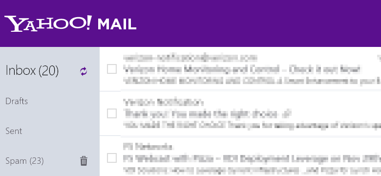 Win8 Yahoo mail app