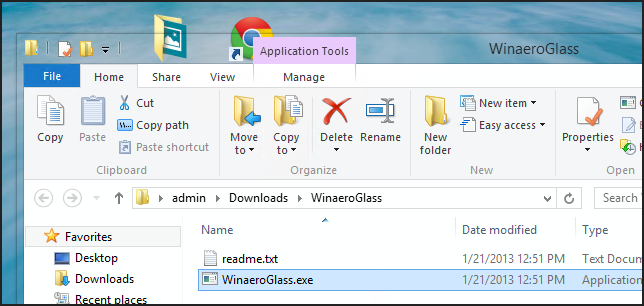 Win 8 Desktop transparent