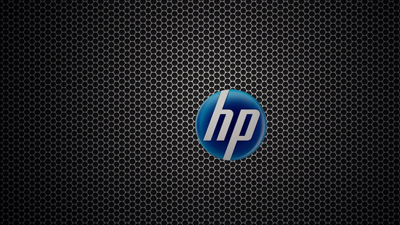 HP logo black and blue medium