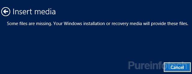 Some Files Are Missing Windows 8 Recovery Media