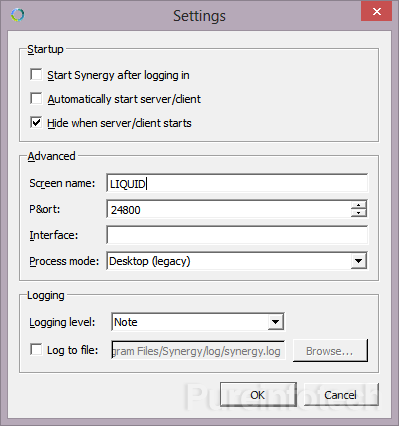 Synergy: Desktop Legacy setting