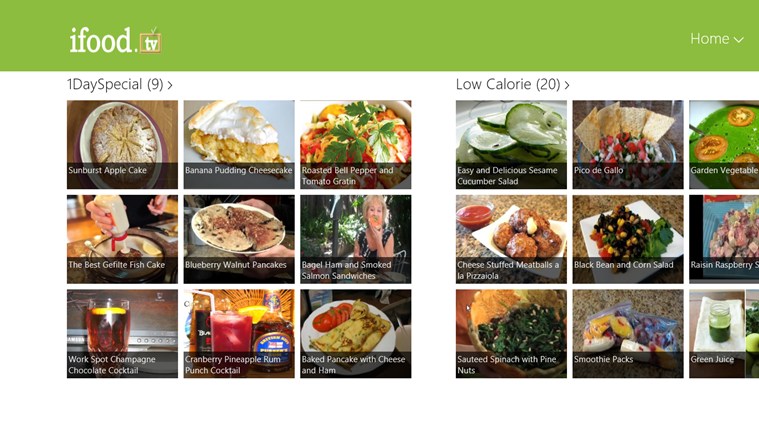 ifood.tv win8 app food recipe