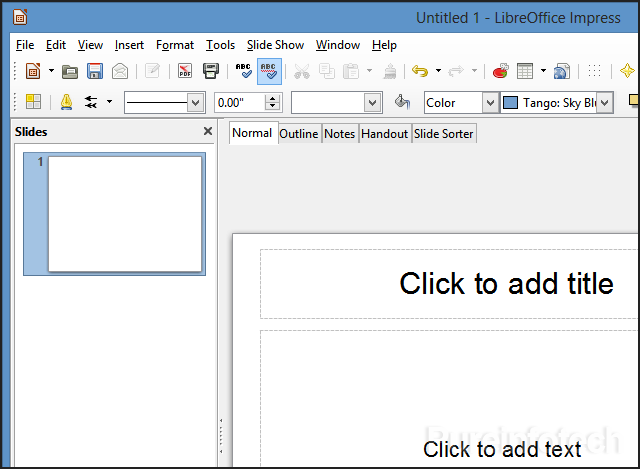 Impress the free PowerPoint presentation application