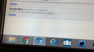 Google Now win chrome
