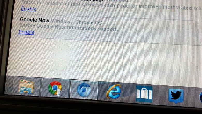Google Now win chrome