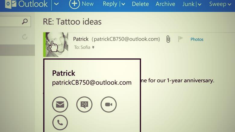 Skype for Outlook.com Microsoft 780_wide