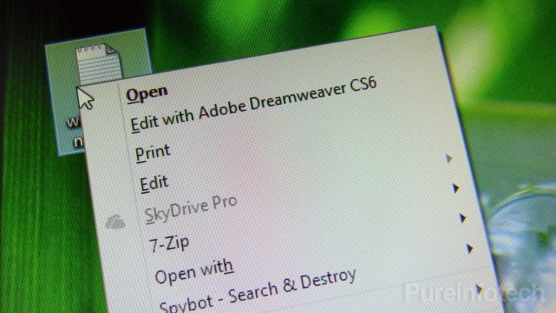 Remove SkyDrive Pro from context menu, Windows 8