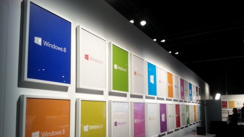 Windows 8 logo colored wall frame