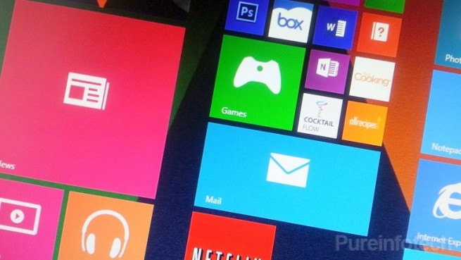 Windows 8.1 Start screen filled with tiles