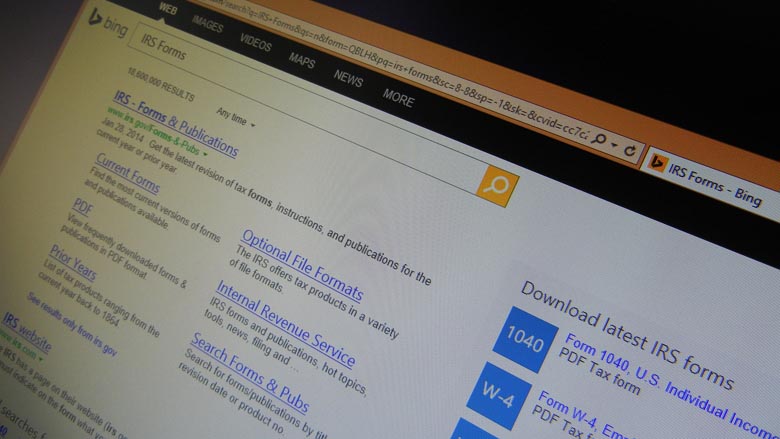 Bing taxes IRS Form search and download