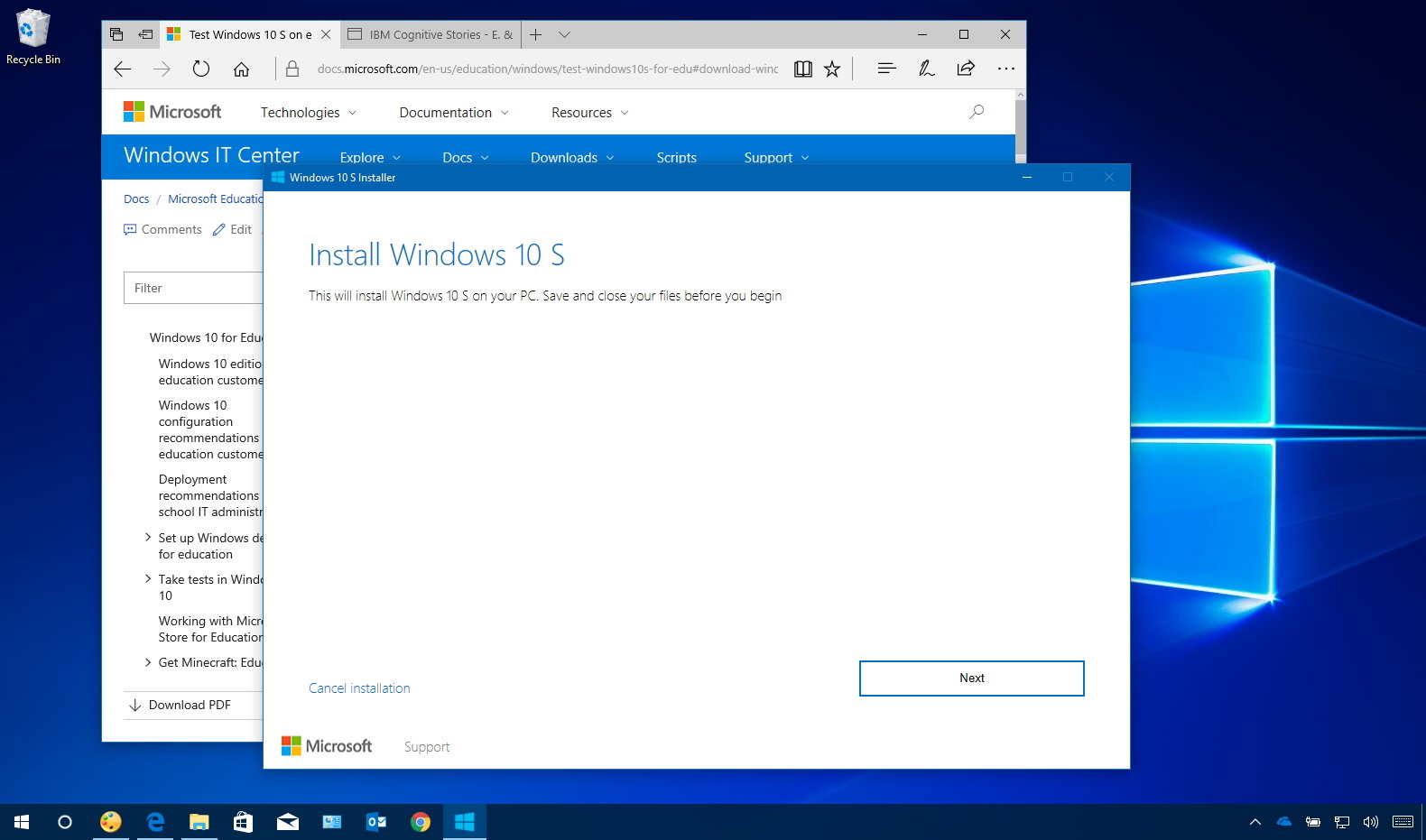 Microsoft releases installer to download Windows 10 S on any PC