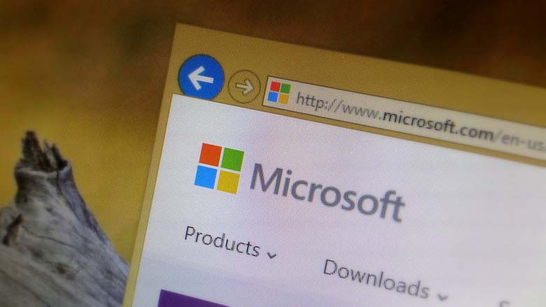 Microsoft Logo (Website) with background