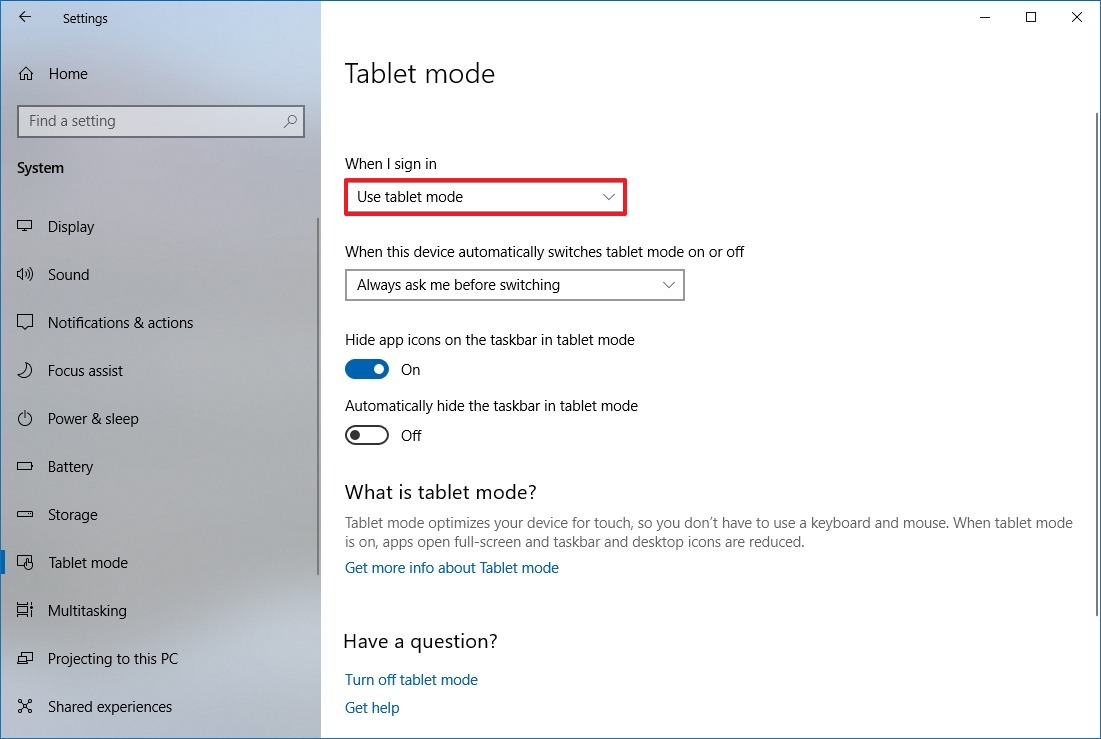 How To Enable Tablet Mode On Windows 10 • Pureinfotech