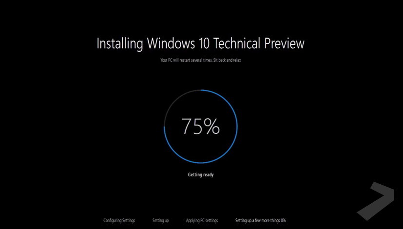 Windows 10 Technical Preview build 10036 shows new installation process and OOBE