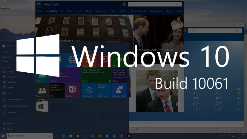 Windows 10 build 10061 hands on video