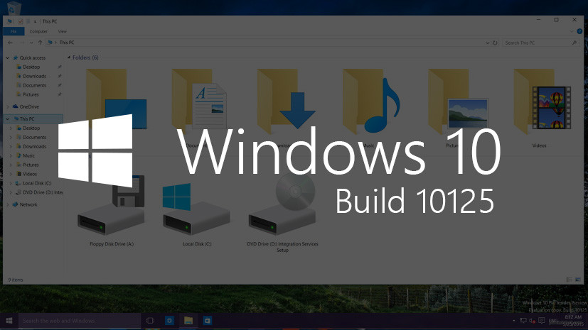 Windows 10 build 10125 video tour