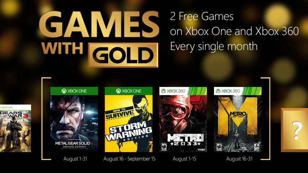 Xbox live free deals games august 2020