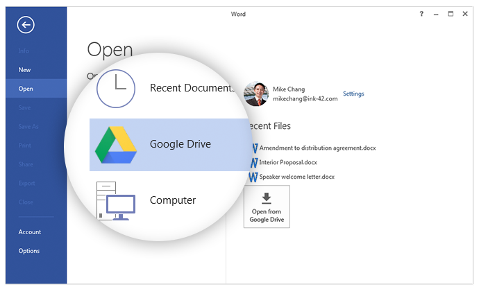 Saving to Google Drive