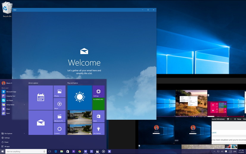 Windows 10 build 10158 (10159) desktop