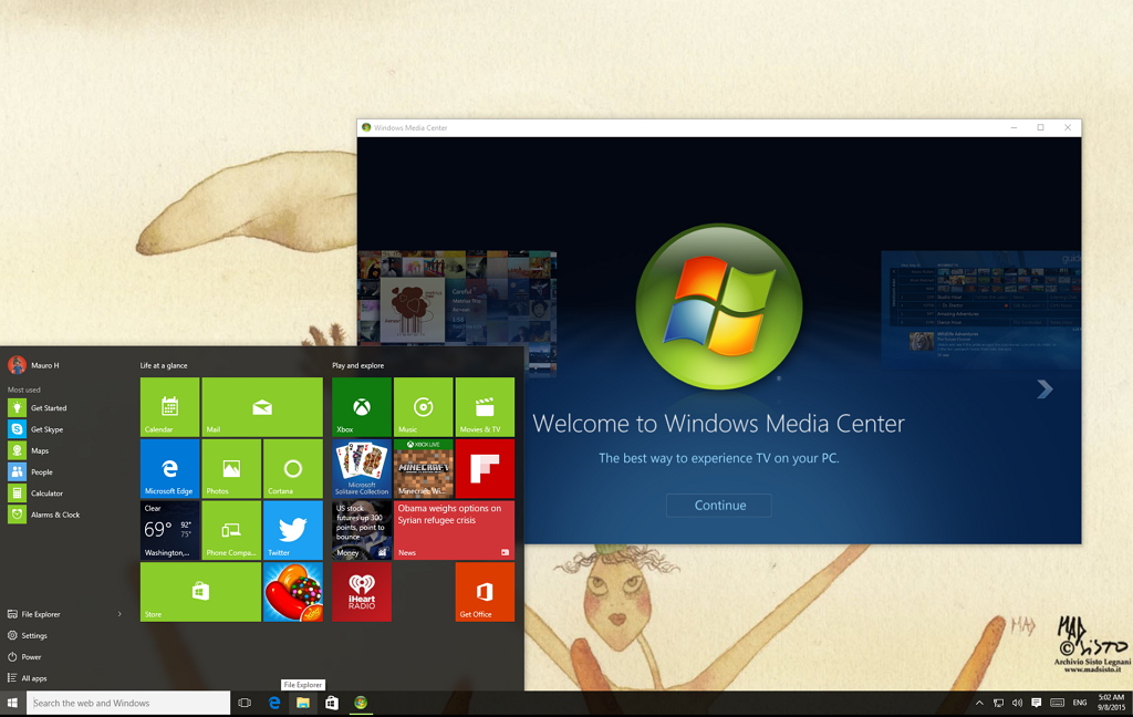 puesta de sol empleo tienda How to add Windows Media Center back into Windows 10 - Pureinfotech
