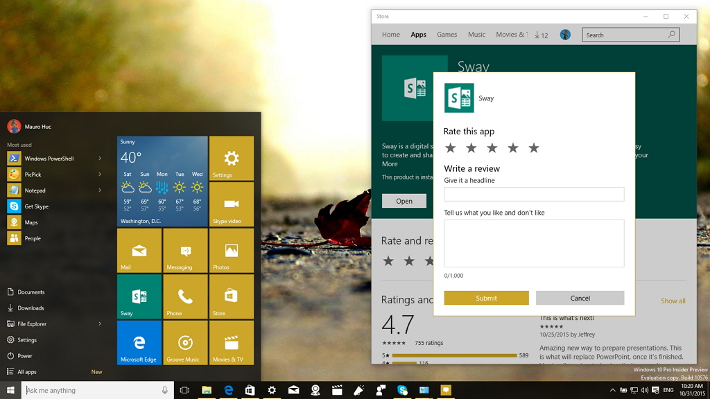 Windows 10 build 10576 Handson with Cast media to device, PDF