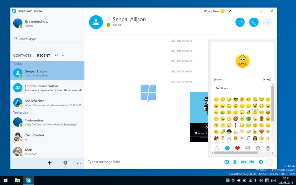 Skype Universal app for Windows 10 screenshots surfaced onto the web ...