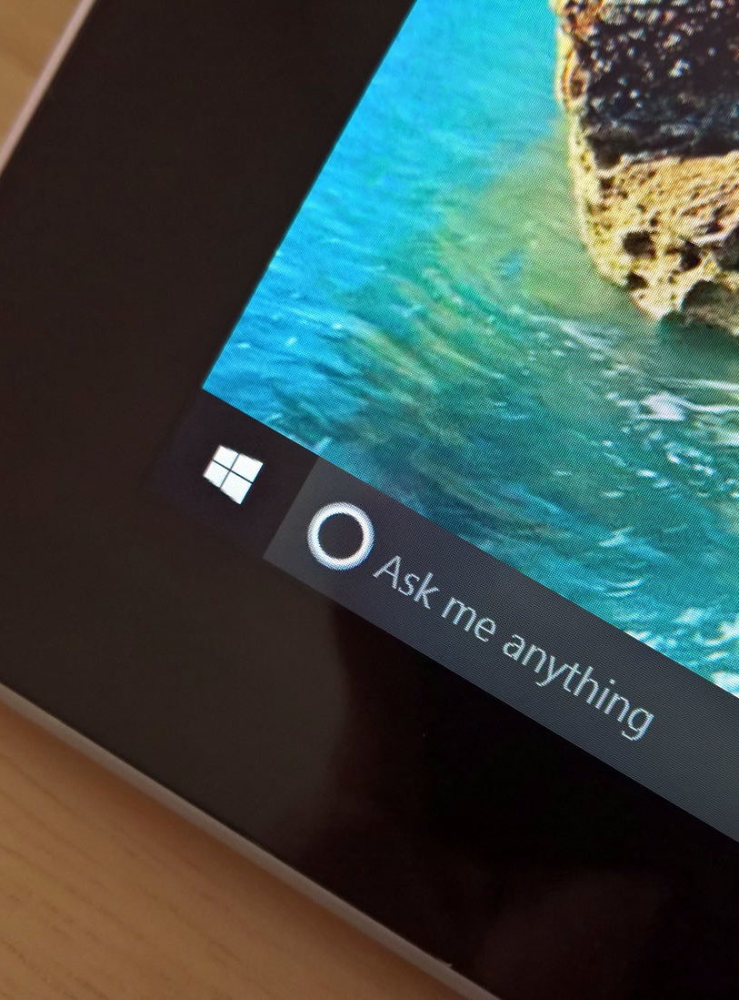 Cortana in the Windows 10 taskbar