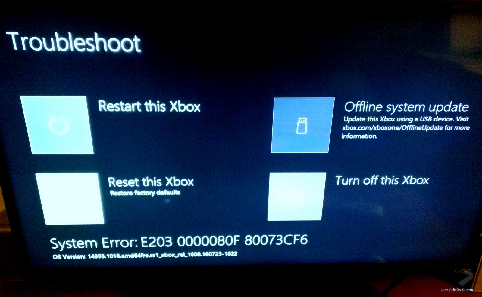 regering tab Drama How to fix E203 system error message on Xbox One - Pureinfotech
