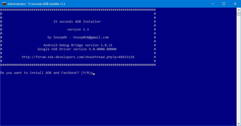 15 seconds installer Adb