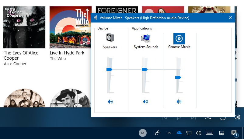Windows Store apps volume control on Volume Mixer