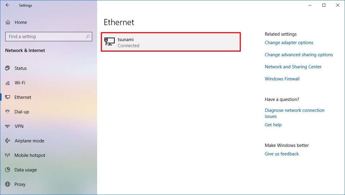 Как удалить ethernet windows 10